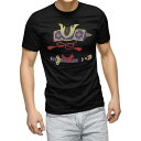 tシャツ メンズ 半袖 ブラック デザイン XS S M L XL 2XL Tシャツ ティーシャツ T shirt 黒 017787 こどもの日 カブト 刀 兜