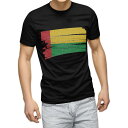 tシャツ メンズ 半袖 ブラック デザイン XS S M L XL 2XL Tシャツ ティーシャツ T shirt 黒 018462 guinea-bissau ギニアビサウ(4)