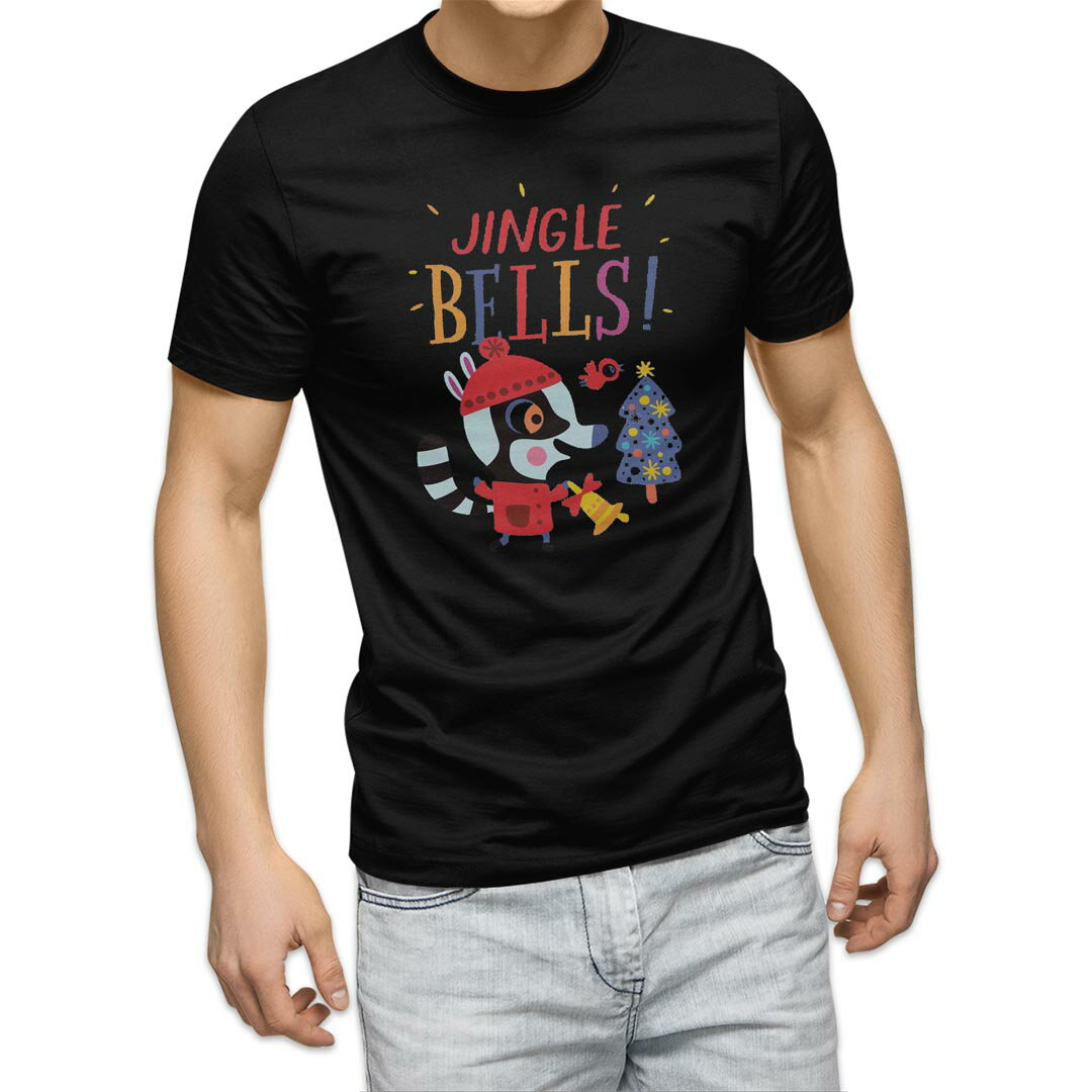 tシャツ メンズ 半袖 ブラック デザイン XS S M L XL 2XL Tシャツ ティーシャツ T shirt 黒 019043 アニマル キッズ