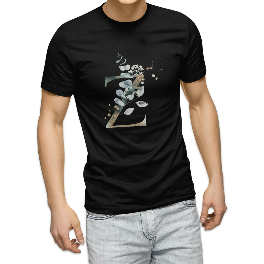 tシャツ メンズ 半袖 ブラック デザイン XS S M L XL 2XL Tシャツ ティーシャツ T shirt 黒 019143 文字 z アルファベット