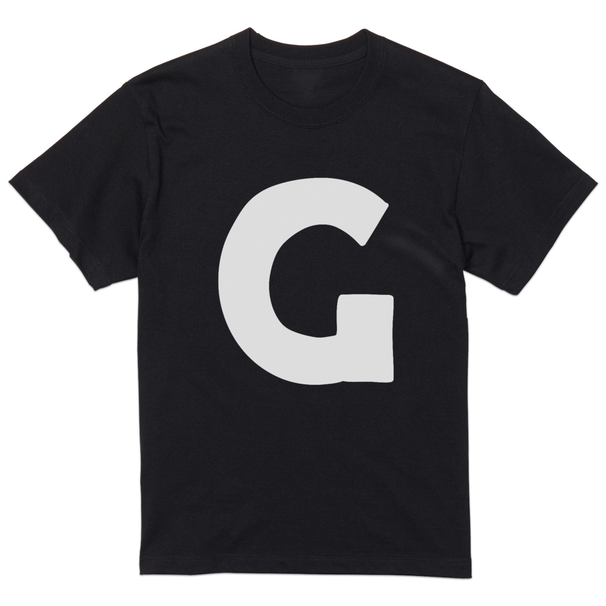 tシャツ メンズ 半袖 ブラック デザイン XS S M L XL 2XL Tシャツ ティーシャツ T shirt 黒 019187 文字 g アルファベット kabekore-11028812 kabeコレ パッケージ画像