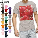 選べる25カラー tシャツ メンズ 半袖 ホワイト グレー デザイン S M L XL 2XL 3XL Tシャツ ティーシャツ T shirt001597 写真・風景 さくらんぼ 果実