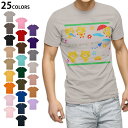 選べる25カラー tシャツ メンズ 半袖 ホワイト グレー デザイン S M L XL 2XL 3XL Tシャツ ティーシャツ T shirt 007653 猫 ネズミ イラスト キャラクター