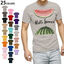 選べる25カラー tシャツ メンズ 半袖 ホワイト グレー デザイン S M L XL 2XL 3XL Tシャツ ティーシャツ T shirt 012062 英語 スイカ 果物