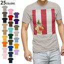 選べる25カラー tシャツ メンズ 半袖 ホワイト グレー デザイン S M L XL 2XL 3XL Tシャツ ティーシャツ T shirt 013628 お正月 紅白 門松