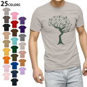 選べる25カラー tシャツ メンズ 半袖 ホワイト グレー デザイン S M L XL 2XL 3XL Tシャツ ティーシャツ T shirt 013773 植物 木 緑