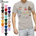 選べる25カラー tシャツ メンズ 半袖 ホワイト グレー デザイン S M L XL 2XL 3XL Tシャツ ティーシャツ T shirt 015270 こ...