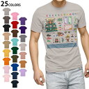 選べる25カラー tシャツ メンズ 半袖 ホワイト グレー デザイン S M L XL 2XL 3XL Tシャツ ティーシャツ T shirt 015273 こ...