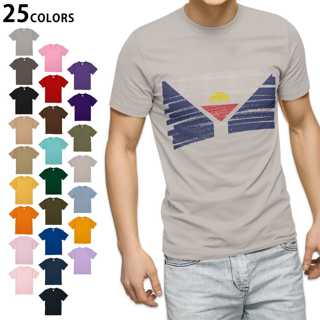選べる25カラー tシャツ メンズ 半袖 ホワイト グレー デザイン S M L XL 2XL 3XL Tシャツ ティーシャツ T shirt 018547 saint-martin サンマルタン