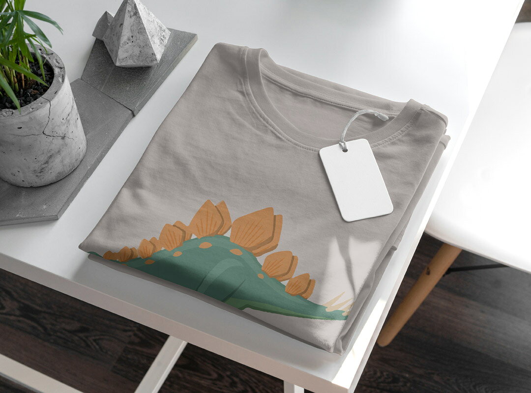 選べる25カラー tシャツ メンズ 半袖 ホワイト グレー デザイン S M L XL 2XL 3XL Tシャツ ティーシャツ T shirt 017686 恐竜　Stegosaurus　ステゴサウルス kabekore-10699812 kabeコレ サンプル画像3