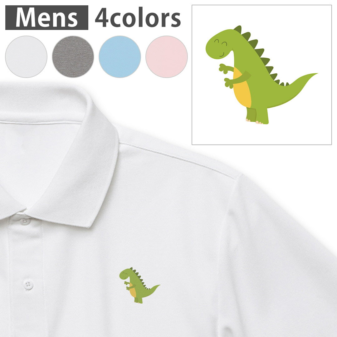 Iׂ4J[ Y hC|Vc ̎q Y  zCg O[ Cgu[ xr[sN |CgfUC Polo shirt Vtɂ ₷ XS S M L XL 2XL 3XL 4XL 5XL 017740 Dinosaurs@ Dinosaurs@