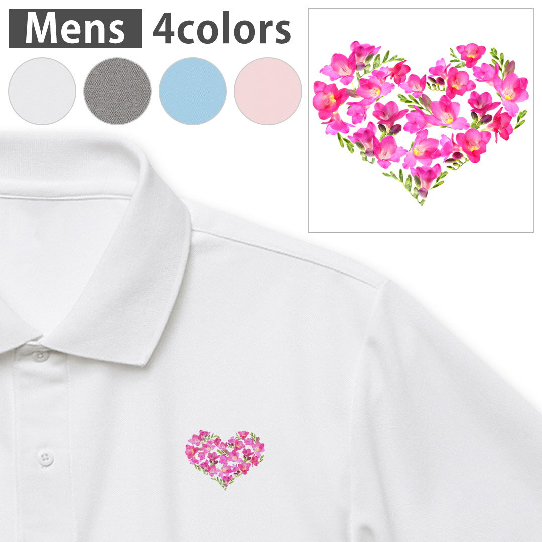 選べる4カラー メンズ ドライポロシャツ 鹿の子 メンズ 半袖 ホワイト グレー ライトブルー ベビーピンク ワンポイントデザイン Polo shirt シワが付きにくい 乾きやすい XS S M L XL 2XL 3XL 4XL 5XL 018174 ワンポイント インディアン　ネイティブ　イラスト
