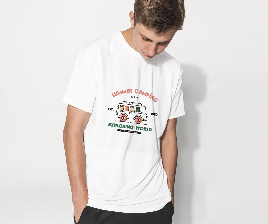 ドライTシャツ メンズ 吸水 速乾 DRY 選べる18カラー! 半袖 デザインドライTシャツ スポーツ ゆったり ティーシャツ T shirt 016247 車　キャンプ　英語 kabekore-11380948 kabeコレ サンプル画像2