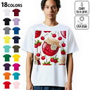 ドライTシャツ メンズ 吸水 速乾 DRY 選べる18カラー! 半袖 デザインドライTシャツ スポーツ ゆったり ティーシャツ T shirt 008320 イラスト さくらんぼ チェリー 赤 レッド