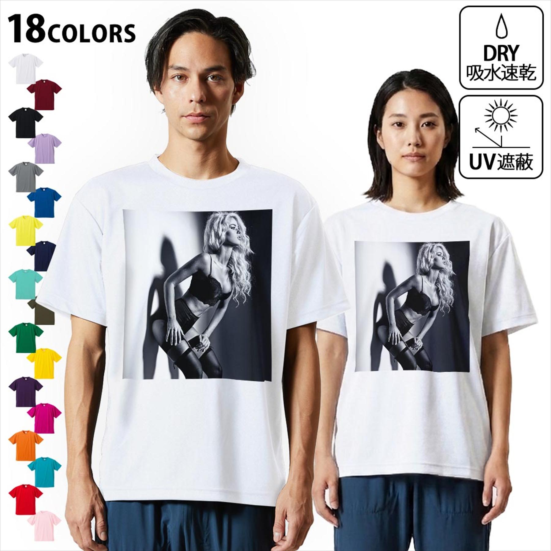 Rakuten - ドライTシャツ メンズ 吸水 速乾 DRY 選べる18カラー! 半袖 デザインドライTシャツ スポーツ ゆったり ティーシャツ T shirt 012817 女性　　写真