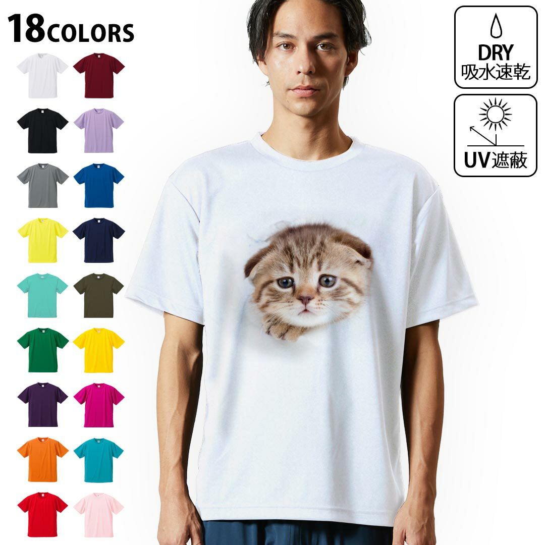 ドライTシャツ メンズ 吸水 速乾 DRY 選べる18カラー! 半袖 デザインドライTシャツ スポーツ ゆったり ..