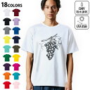 ドライTシャツ メンズ 吸水 速乾 DRY 選べる18カラー! 半袖 デザインドライTシャツ スポーツ ゆったり ティーシャツ T shirt 014232 ぶどう フルーツ 果物