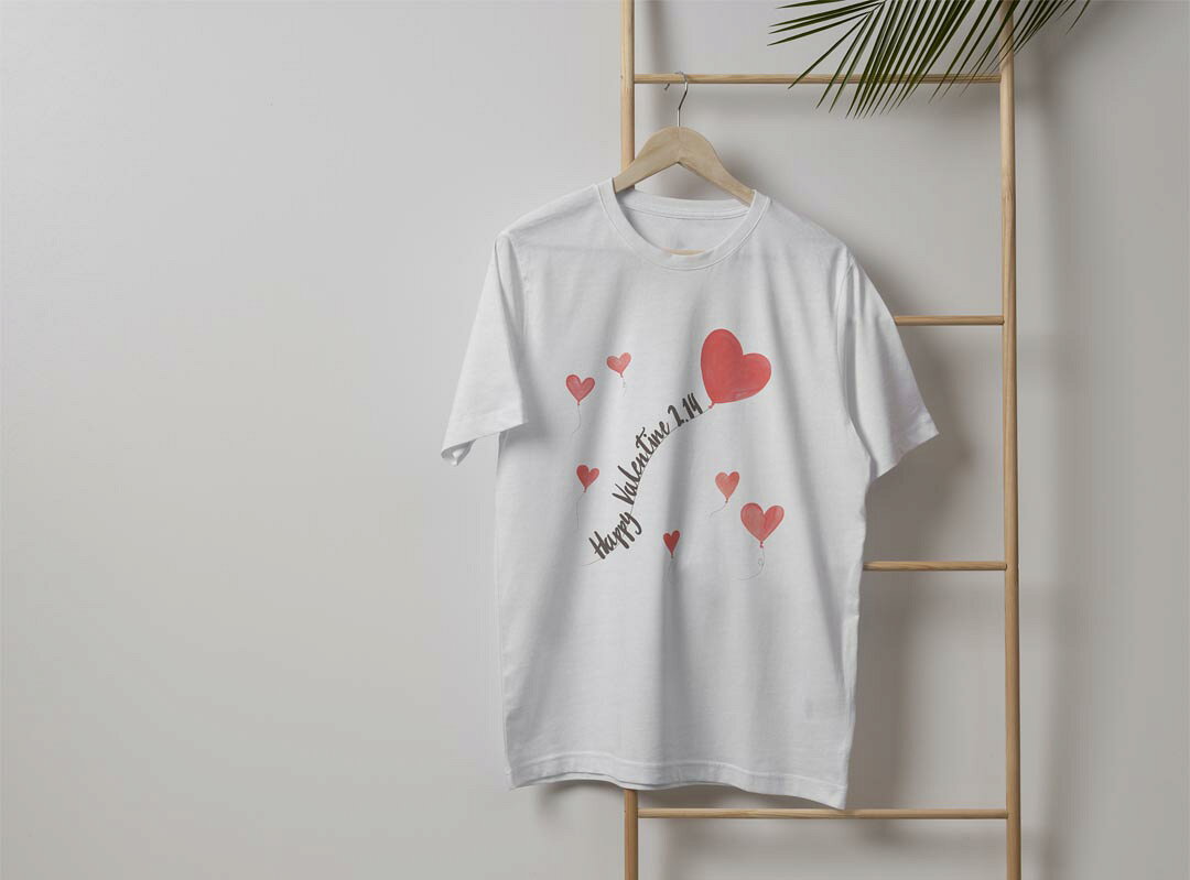 メンズ ドライTシャツ ホワイト 半袖 4.1オンス ジム トレーニング スポーツ 運動会 ドライアスレチック UVカット 紫外線遮蔽 吸水速乾 デザイン Tshirt S M L XL 2XL 3XL 4XL 031566 バレンタイン ハート 2.14 kabekore-11040049 kabeコレ サンプル画像3