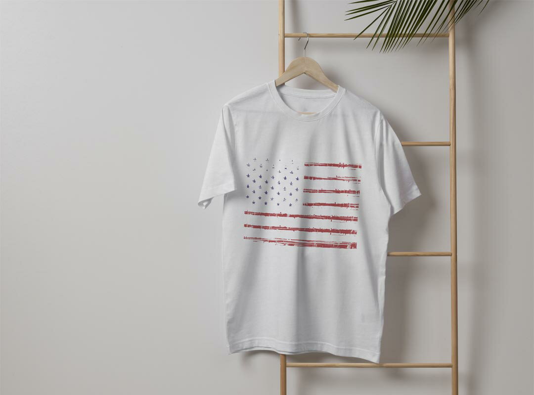 メンズ ドライTシャツ ホワイト 半袖 4.1オンス ジム トレーニング スポーツ 運動会 ドライアスレチック UVカット 紫外線遮蔽 吸水速乾 デザイン Tshirt S M L XL 2XL 3XL 4XL 5XL 6XL 011650 アメリカ　外国　国旗