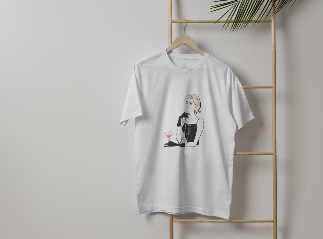 メンズ ドライTシャツ ホワイト 半袖 4.1オンス ジム トレーニング スポーツ 運動会 ドライアスレチック UVカット 紫外線遮蔽 吸水速乾 デザイン Tshirt S M L XL 2XL 3XL 4XL 5XL 6XL 016246 女の人　イラスト
