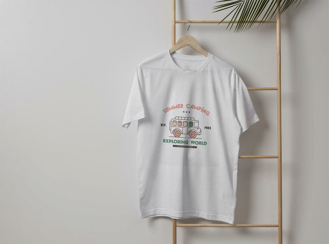メンズ ドライTシャツ ホワイト 半袖 4.1オンス ジム トレーニング スポーツ 運動会 ドライアスレチック UVカット 紫外線遮蔽 吸水速乾 デザイン Tshirt S M L XL 2XL 3XL 4XL 016247 車　キャンプ　英語 kabekore-10716112 kabeコレ サンプル画像3