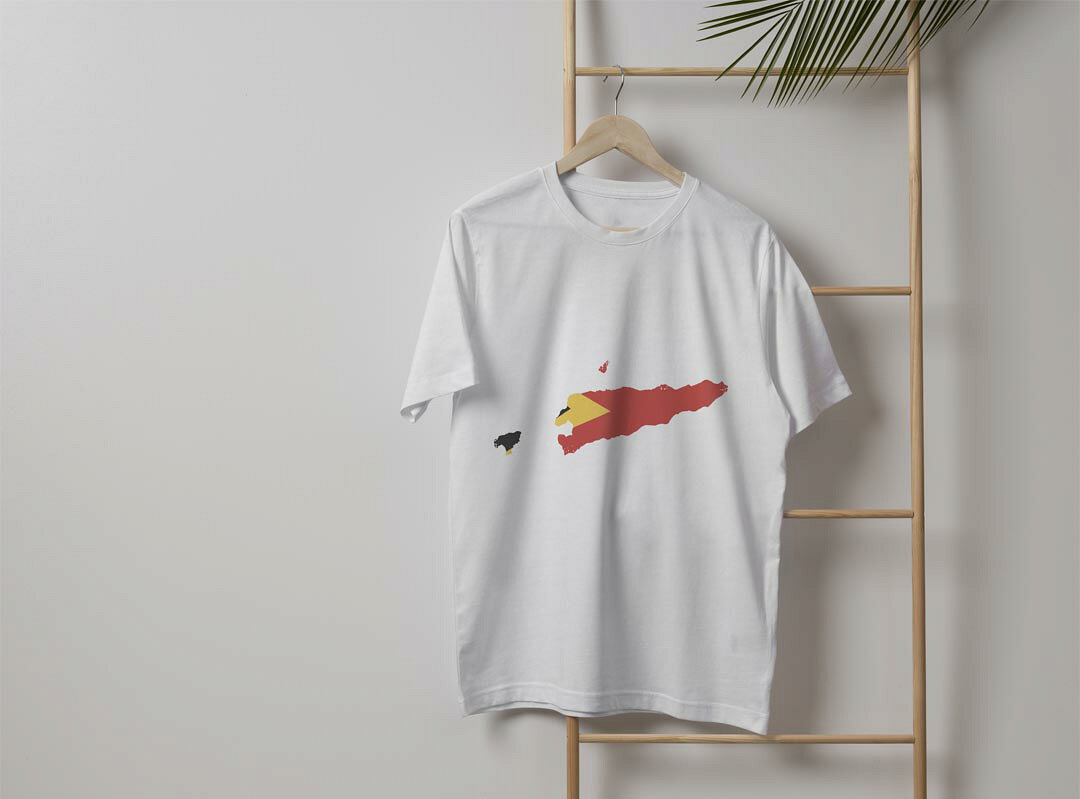 メンズ ドライTシャツ ホワイト 半袖 4.1オンス ジム トレーニング スポーツ 運動会 ドライアスレチック UVカット 紫外線遮蔽 吸水速乾 デザイン Tshirt S M L XL 2XL 3XL 4XL 018966 timor-leste 東ティモール kabekore-10731472 kabeコレ サンプル画像3