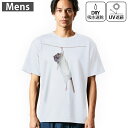 メンズ ドライTシャツ ホワイト 半袖 4.1オンス ジム トレーニング スポーツ 運動会 ドライアスレチック UVカット 紫外線遮蔽 吸水速乾 デザイン Tshirt S M L XL 2XL 3XL 4XL 5XL 6XL 005911 写真 動物 ねずみ