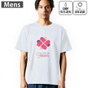 メンズ ドライTシャツ ホワイト 半袖 4.1オンス ジム トレーニング スポーツ 運動会 ドライアスレチック UVカット 紫外線遮蔽 吸水速乾 デザイン Tshirt S M L XL 2XL 3XL 4XL 5XL 6XL 007154 クローバー イラスト