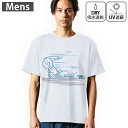 メンズ ドライTシャツ ホワイト 半袖 4.1オンス ジム トレーニング スポーツ 運動会 ドライアスレチック UVカット 紫外線遮蔽 吸水速乾 デザイン Tshirt S M L XL 2XL 3XL 4XL 5XL 6XL 008928 うさぎ 亀 イラスト