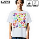メンズ ドライTシャツ ホワイト 半袖 4.1オンス ジム トレーニング スポーツ 運動会 ドライアスレチック UVカット 紫外線遮蔽 吸水速乾 デザイン Tshirt S M L XL 2XL 3XL 4XL 5XL 6XL 009741 デザート マカロン カラフル