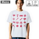 メンズ ドライTシャツ ホワイト 半袖 4.1オンス ジム トレーニング スポーツ 運動会 ドライアスレチック UVカット 紫外線遮蔽 吸水速乾 デザイン Ts...