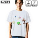 メンズ ドライTシャツ ホワイト 半袖 4.1オンス ジム トレーニング スポーツ 運動会 ドライアスレチック UVカット 紫外線遮蔽 吸水速乾 デザイン Tshirt S M L XL 2XL 3XL 4XL 5XL 6XL 015546 夏 扇風機 スイカ うちわ