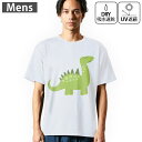 メンズ ドライTシャツ ホワイト 半袖 4.1オンス ジム トレーニング スポーツ 運動会 ドライアスレチック UVカット 紫外線遮蔽 吸水速乾 デザイン Tshirt S M L XL 2XL 3XL 4XL 5XL 6XL 017739 Dinosaurs 恐竜(4)
