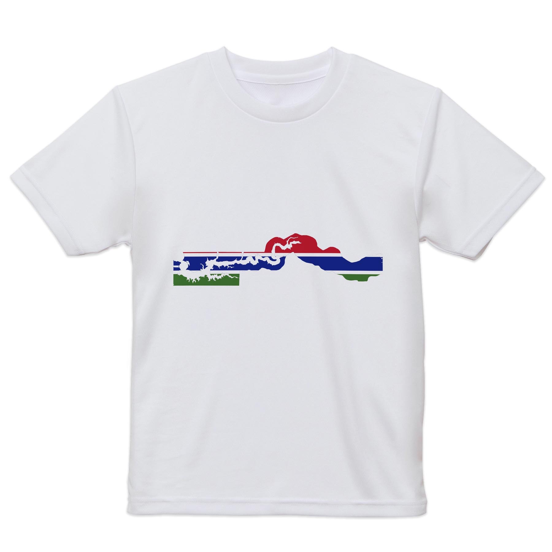 メンズ ドライTシャツ ホワイト 半袖 4.1オンス ジム トレーニング スポーツ 運動会 ドライアスレチック UVカット 紫外線遮蔽 吸水速乾 デザイン Tshirt S M L XL 2XL 3XL 4XL 5XL 6XL 018831 gambia ガンビア