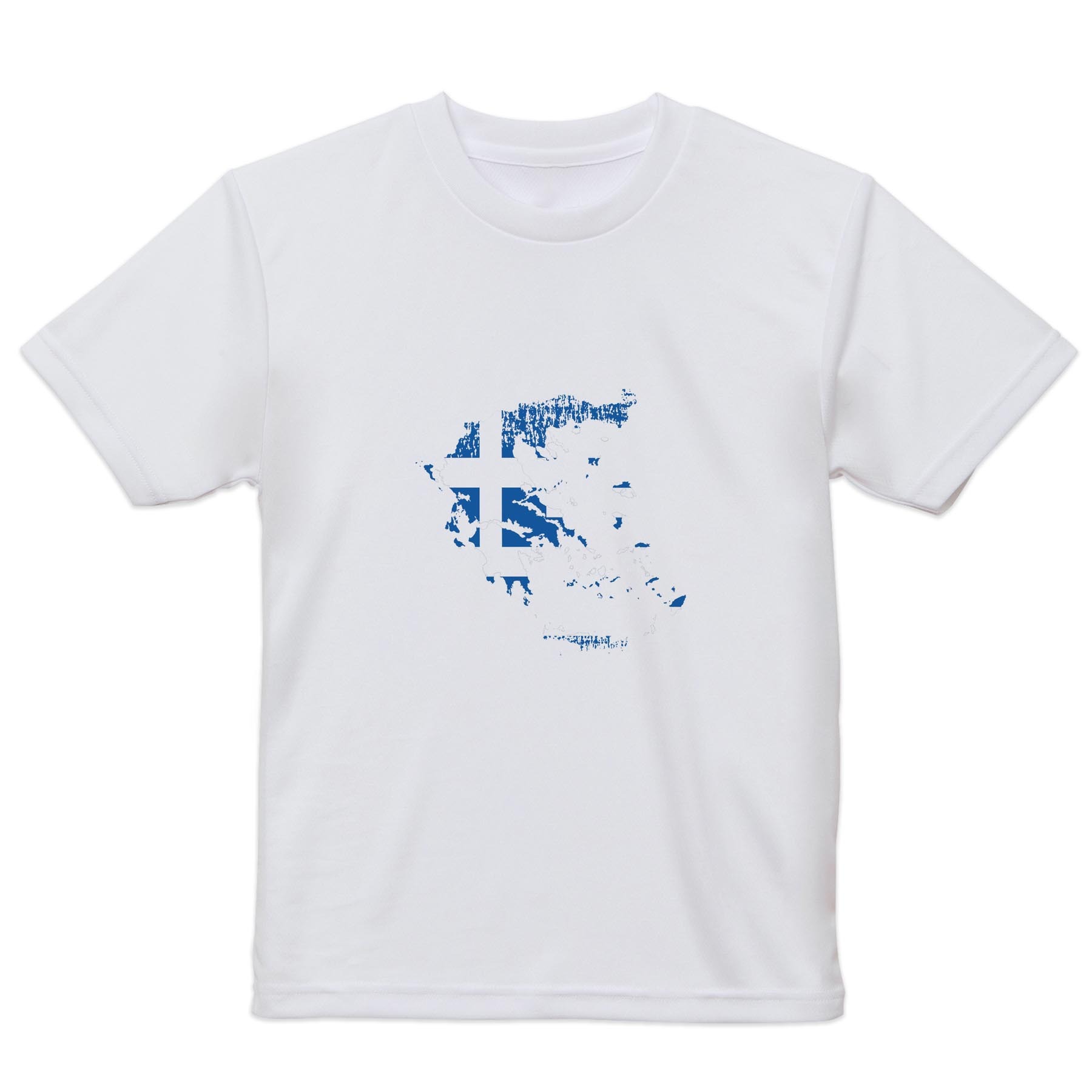 メンズ ドライTシャツ ホワイト 半袖 4.1オンス ジム トレーニング スポーツ 運動会 ドライアスレチック UVカット 紫外線遮蔽 吸水速乾 デザイン Tshirt S M L XL 2XL 3XL 4XL 5XL 6XL 018836 greece ギリシャ