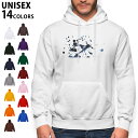 選べる14カラーパーカー メンズ レディース ユニセックス 長袖 ホワイト グレー ブラック デザイン S M L XL 2XL sweatshirt trainer 白 黒 灰色 裏起毛 スウェット 012282 ペイント 青 白(4)