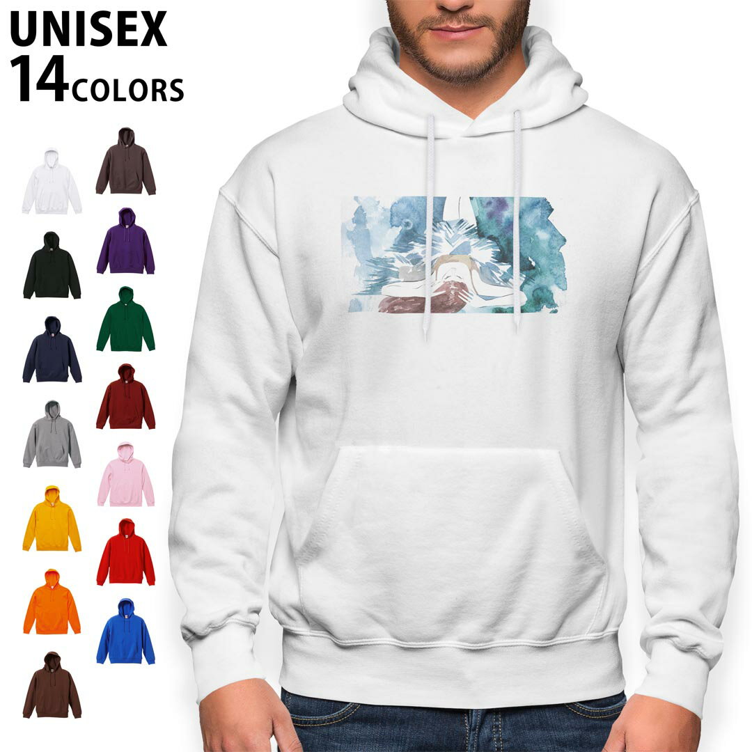 選べる14カラーパーカー メンズ レディース ユニセックス 長袖 ホワイト グレー ブラック デザイン S M L XL 2XL sweatshirt trainer 白 黒 灰色 裏起毛 スウェット 014390 人物 バレエ イラスト