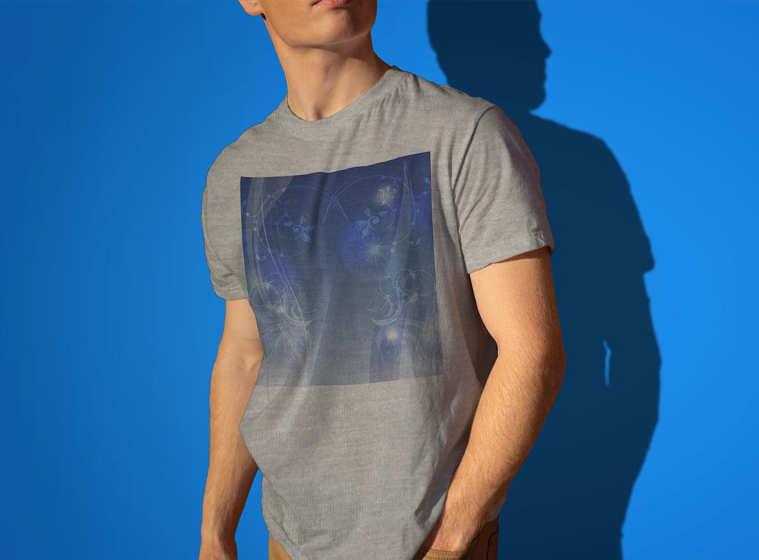 Tシャツ メンズ 半袖 ホワイト グレー デザイン S M L XL 2XL Tシャツ ティーシャツ T shirt 001402 青　花