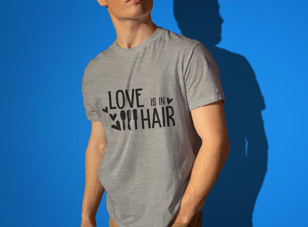 Tシャツ メンズ 半袖 ホワイト グレー デザイン S M L XL 2XL Tシャツ ティーシャツ T shirt 031762 ラブ おしゃれ ヘアサロン kabekore-11007428 kabeコレ サンプル画像3