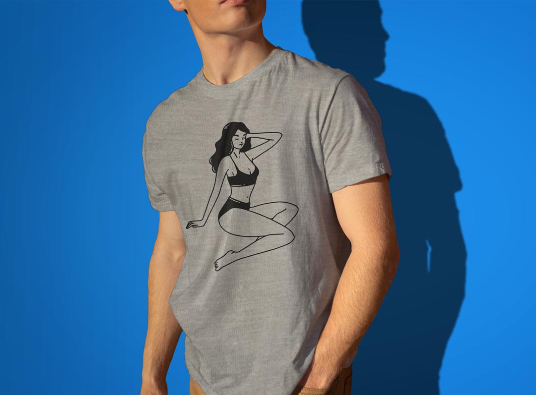 T-Shirt Hombres Camisetas Blancas Grises Diseño S M L XL 2XL T-Shirt T-Shirt 032178 Vestido de baño — vista 3