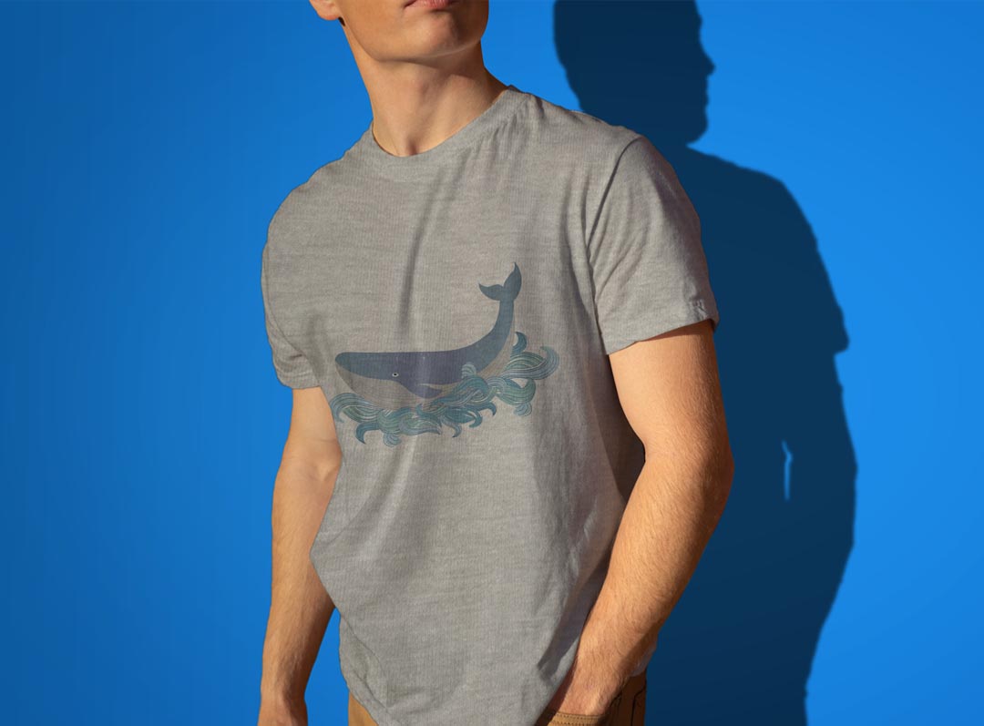 Tシャツ メンズ 半袖 ホワイト グレー デザイン S M L XL 2XL Tシャツ ティーシャツ T shirt 032255 海 イラスト