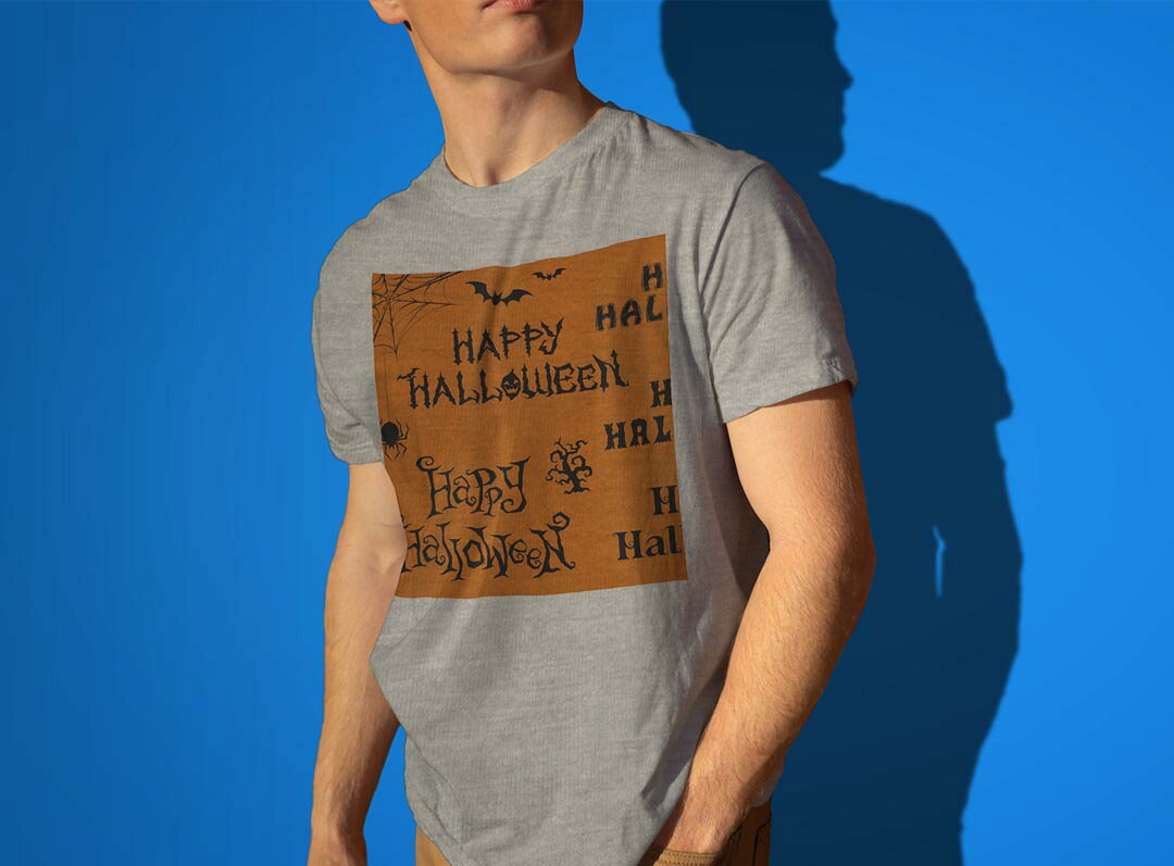 Tシャツ メンズ 半袖 ホワイト グレー デザイン S M L XL 2XL Tシャツ ティーシャツ T shirt 013622 ハロウィン　おばけ　蜘蛛 kabekore-10494431 kabeコレ サンプル画像3