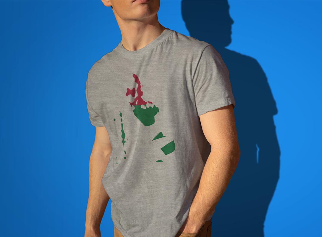 kabeコレのTシャツ メンズ 半袖 ホワイト グレー デザイン S M L XL 2XL Tシャツ ティーシャツ T shirt 018881 maldives モルディブ｜アングル3