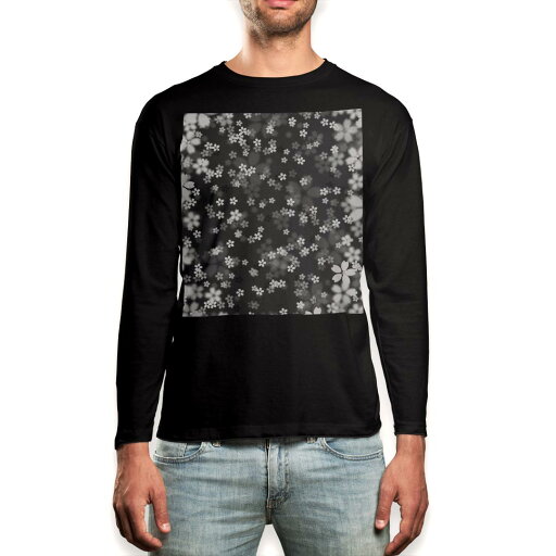 ロング tシャツ メンズ 長袖 ブラック デザイン XS S M L XL 2XL ロンT ティーシャツ 黒 black T shirt long sleeve 000992 桜 モノクロ ロング tシャツ メンズ 長袖 ブラック デザイン XS S M L XL 2XL ロンT ティーシャツ 黒 black T shirt long sleeve 000992 桜 モノクロ