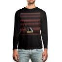 ロング tシャツ メンズ 長袖 ブラック デザイン XS S M L XL 2XL ロンT ティーシャツ 黒 black T shirt long sleeve 001558 段ボール