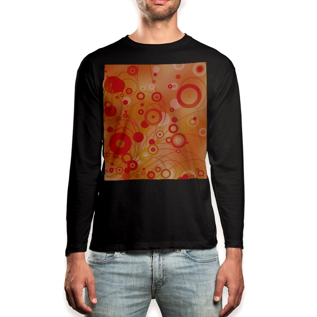 乐天商城 - ロング tシャツ メンズ 長袖 ブラック デザイン XS S M L XL 2XL ロンT ティーシャツ 黒 black T shirt long sleeve 001627 水玉　ドット