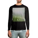 ロング tシャツ メンズ 長袖 ブラック デザイン XS S M L XL 2XL ロンT ティーシャツ 黒 black T shirt long sleeve 001802 しゃぼん玉 緑