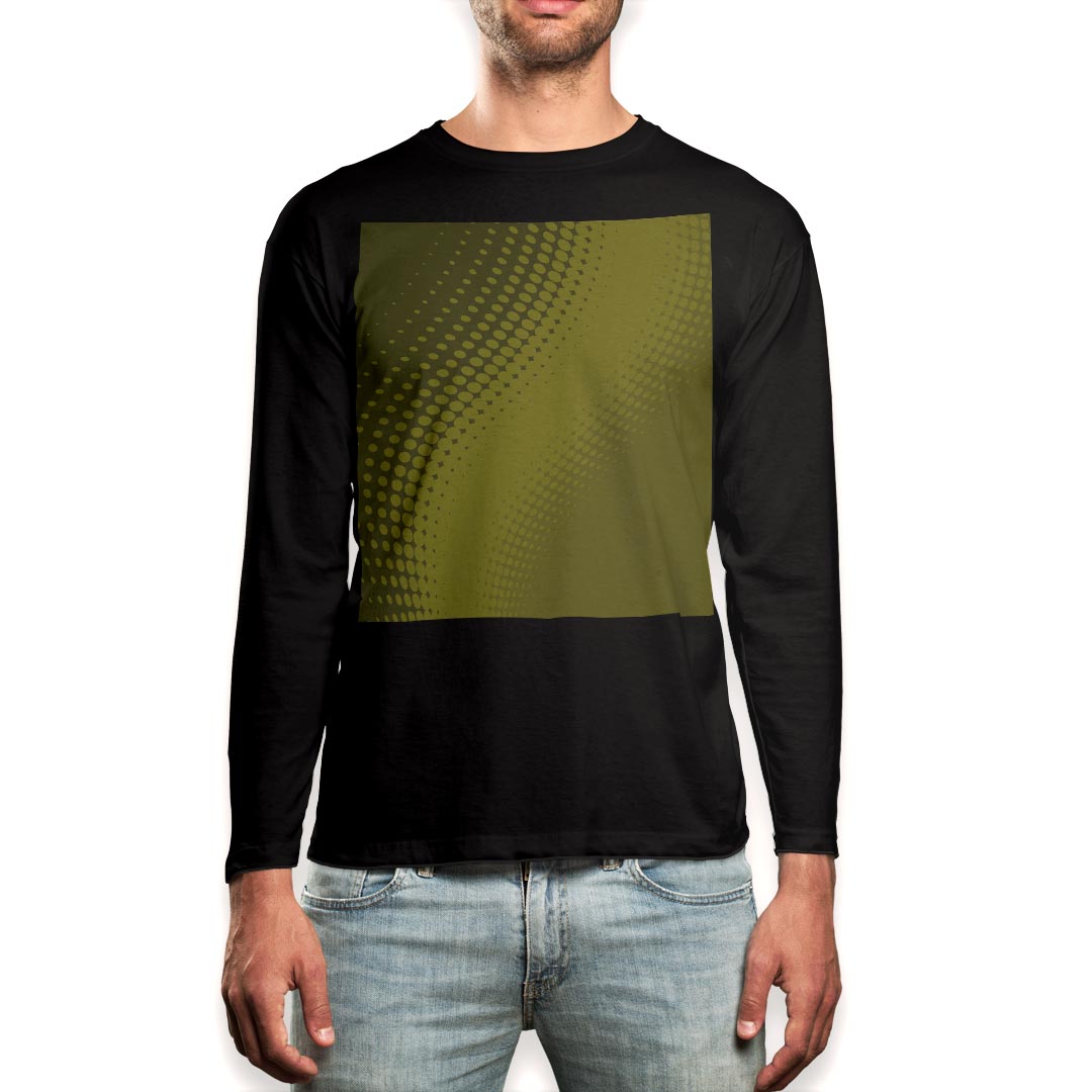 ロング tシャツ メンズ 長袖 ブラック デザイン XS S M L XL 2XL ロンT ティーシャツ 黒 black T shirt long sleeve 001863 シンプル　模様　緑