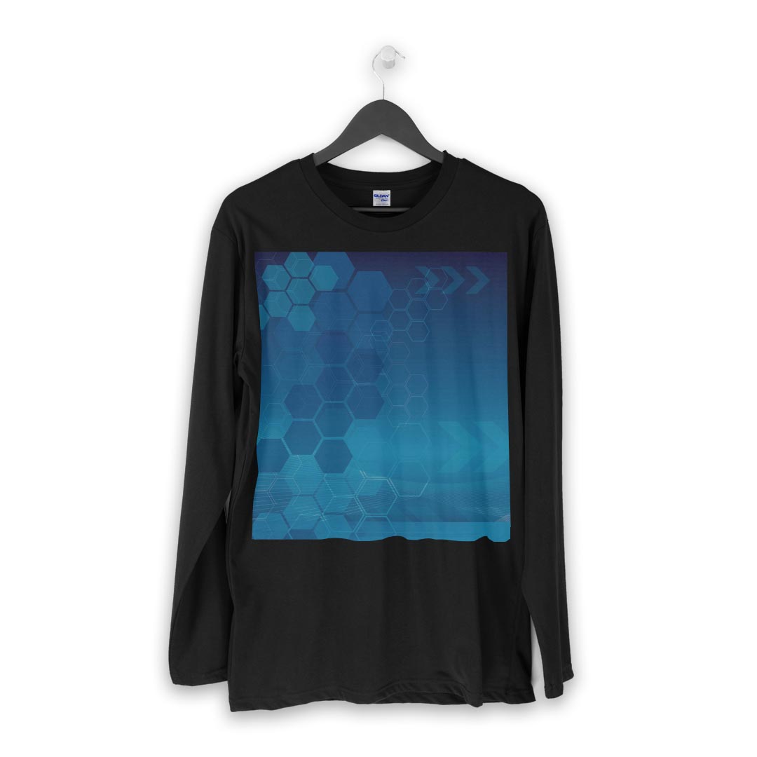 ロング tシャツ メンズ 長袖 ブラック デザイン XS S M L XL 2XL ロンT ティーシャツ 黒 black T shirt long sleeve 000073 青　記号