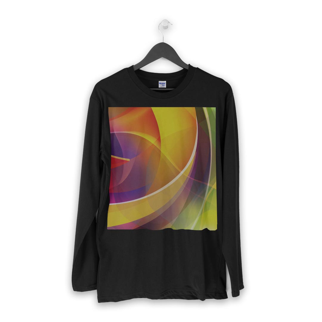 ロング tシャツ メンズ 長袖 ブラック デザイン XS S M L XL 2XL ロンT ティーシャツ 黒 black T shirt long sleeve 002117 カラフル　シンプル